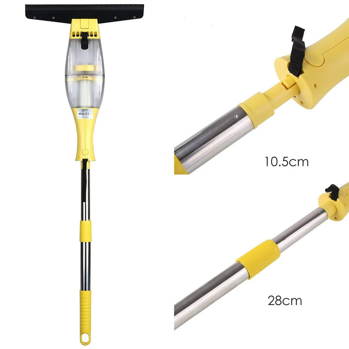 Powerful Window Vacuum Cleaner Set with Telescopic Handle & Spray Bottle - Ideal for Tables, Tiles, Mirrors & Glass!